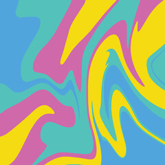 Wall Mural - abstract colorful vector pop art marble background with waves