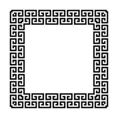 Wall Mural - Square frame of simple greek pattern