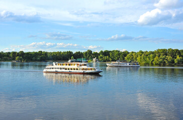 Wall Mural - Steamboat river ship