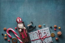 Saint Nicholas Gift And Sweet Candy