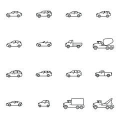 Canvas Print - Car icons