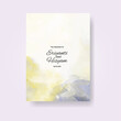 © REZI - Watercolor wedding invitation card. Beautiful wedding card watercolor with splash.