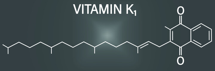 Sticker - Phytomenadione, vitamin K1, as a supplement it is used to treat bleeding disorders, including in warfarin overdose, hemorrhagic disease of the newborn, vitamin K deficiency, and obstructive jaundice.