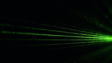 Wall Mural - dust particles in green laser light beam from diffraction grating