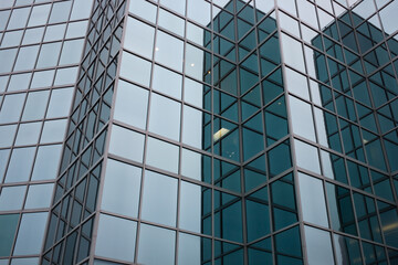 Wall Mural - Abstract pattern of the office building windows.