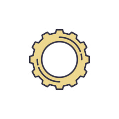 Poster - Cog Wheel or Gear vector Settings concept colored icon