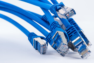 bunch of network ethernet patch cord cables