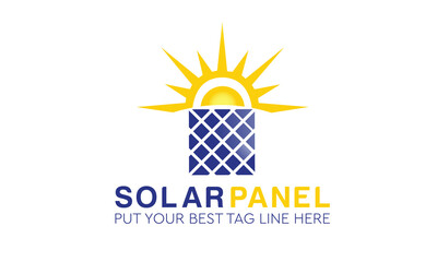 Wall Mural - Creative Sun solar energy logo design template | solar energy logo designs | solar tech logo vector | eco-energy logo designs