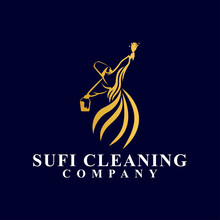 Cleaning Company Logo, Sufi Dance Concept