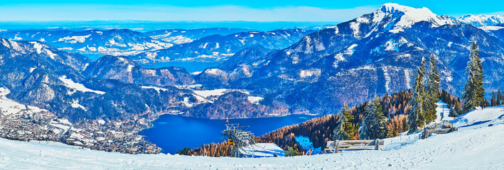 Poster - Winter in Salzkammergut, Zwolferhorn, Austria