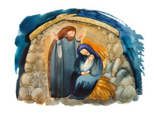 Christmas Nativity Scene Art Print Free Stock Photo - Public Domain ...