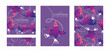 © lucky.pick - Set of modern Winter templates. Merry Christmas Holiday cards and invitations. Collection of posters, banners, cards and patterns. Funny characters doves in skates.