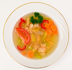 Wall Mural - Fish Soup with Trout and Vegetables