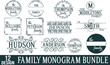 family monogram bundle design