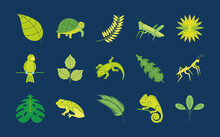Icons Green Animals