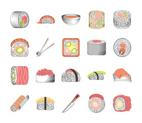 Wall Mural - japanese sushi lunch