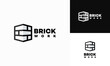 Modern Brick logo, Brick Work simple modern logo template