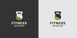 fitness nutrition logo design . fitness healthy food logo.