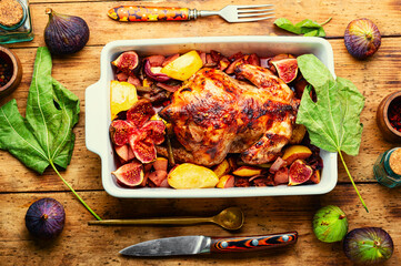 Sticker - Baked hen with figs