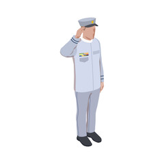 Wall Mural - Navy Man Salute Composition
