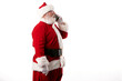 © Yoss - Santa Claus using a mobile phone on white background