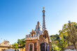 The famous Parc Güell designed by the architect Gaudi in the city of Barcelona.