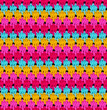 Seamless knitted texture. The pattern is crocheted from bright multi-colored acrylic yarn. African motives.