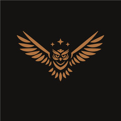 Wall Mural - geometric color owl logo vector