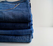 © Окс Фрайм - stack of blue jeans