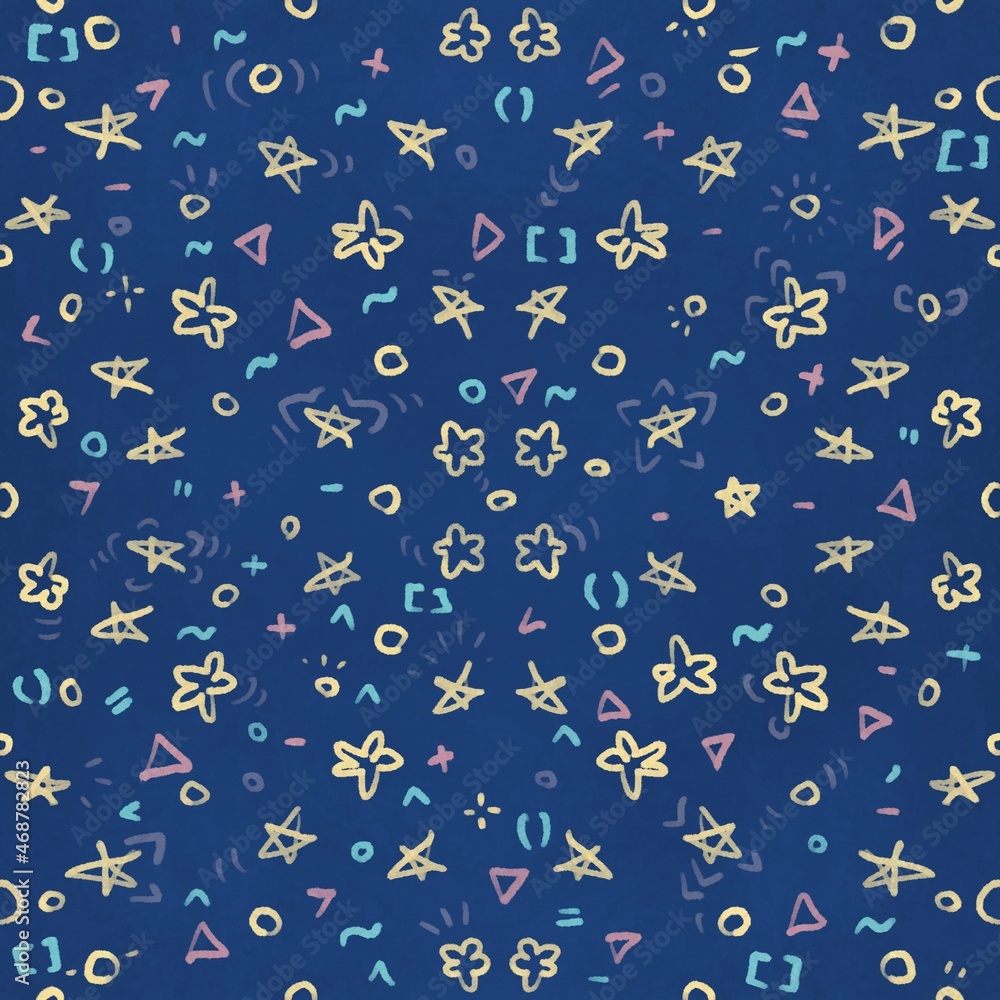 Pattern of elements and mathematics doodle background Stock ...