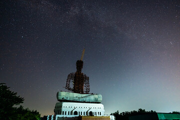 Wall Mural - night sky with milky way galaxy