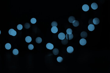 Wall Mural - blurred abstract background with blue bokeh