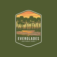 Everglades National Park Emblem Patch Logo Illustration