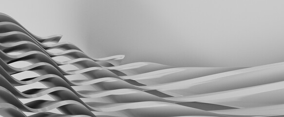Aufkleber - White Abstract Panoramic Background. Minimal Striped Wallpaper