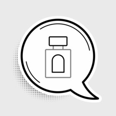 Sticker - Line Aftershave icon isolated on grey background. Cologne spray icon. Male perfume bottle. Colorful outline concept. Vector