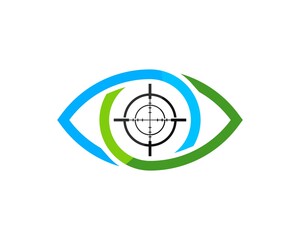 Poster - Abstract eye care with sniper symbol inside