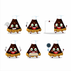 Sticker - Cartoon character of slice of pecan pie with various chef emoticons