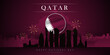 National Day of Qatar. a national holiday celebrating, independence Qatar December 18, 1878. vector illustration. 