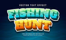 Fishing Hunt 3D Text Effect, Editable Text Style And Suitable For Game Assets