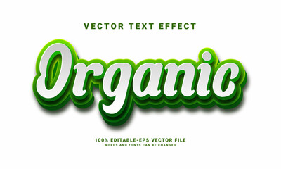 Organic 3D text effect. Editable text style effect, suitable for nature theme