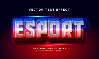 Wall Mural - Esport 3D text effect. Editable text style effect, suitable for gaming needs .