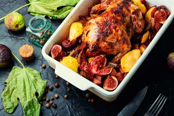 Sticker - Roasted chicken with figs