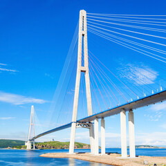 Russky Russian Bridge in Vladivostok