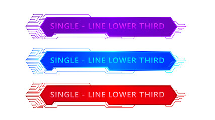 Vector  lower third or television news bar design template isolated.