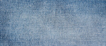 High Detailed Photo Of Blue Jeans Fabric, Classic Denim Background, Texture.