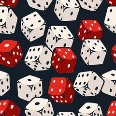 Canvas Print - Gambling and casino seamless pattern