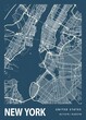 New York - United States Blueprint City Map