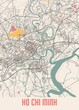 Ho Chi Minh - Vietnam Chalk City Map