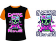 Gamers don't die they respawn typography quotes design vector