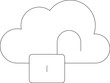 cloud computing icon lock and protection